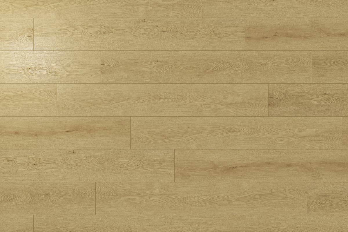 Audacity 12mm Laminate Flooring Light Beige Oak Built-in Underlay - Image 2
