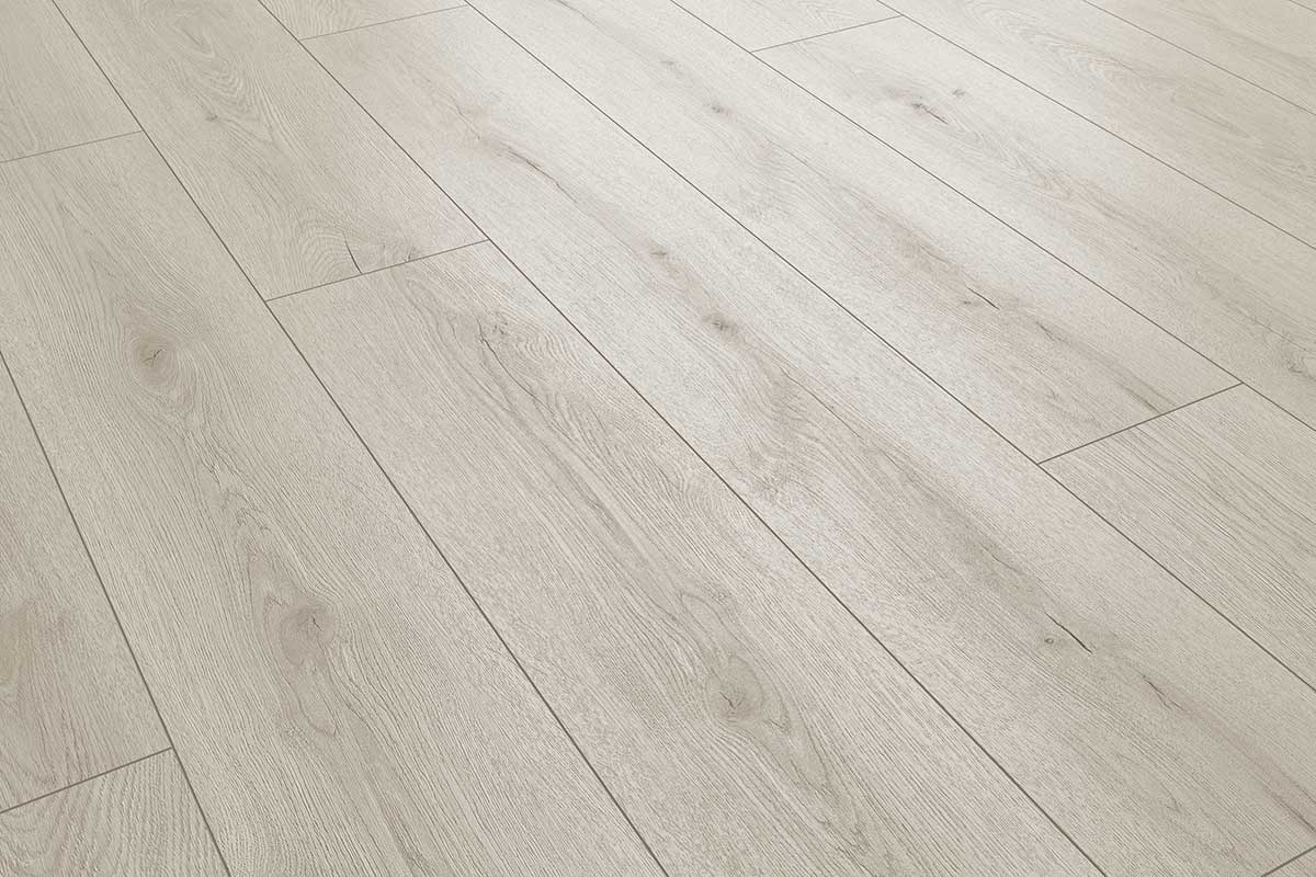 Audacity 12mm Laminate Flooring White Oak Built-in Underlay - Image 2