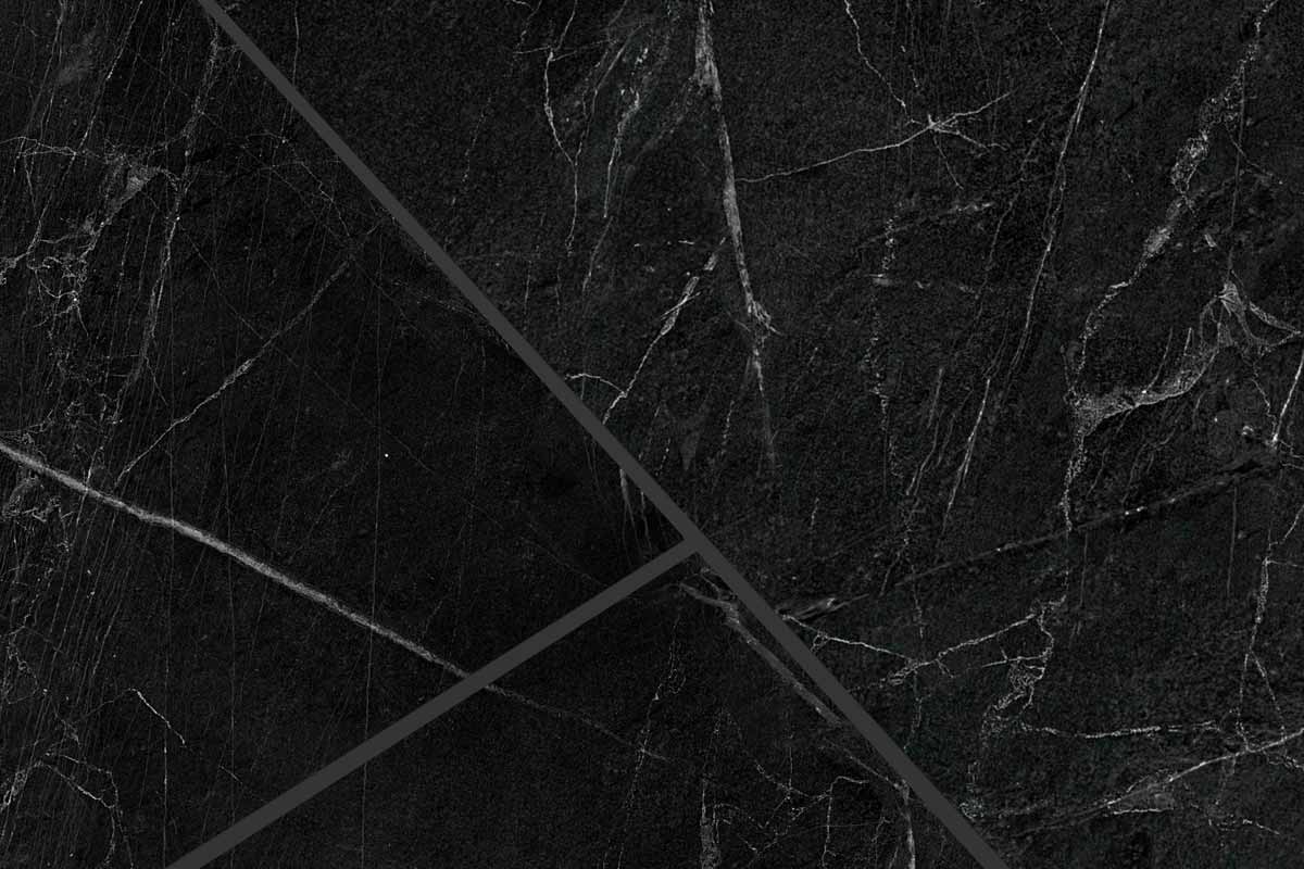 Audacity Rigid Core Pre-Grout Click Vinyl Flooring Black Marble Tile - Image 4