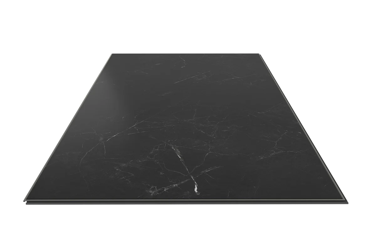 Audacity Rigid Core Pre-Grout Click Vinyl Flooring Black Marble Tile - Image 5