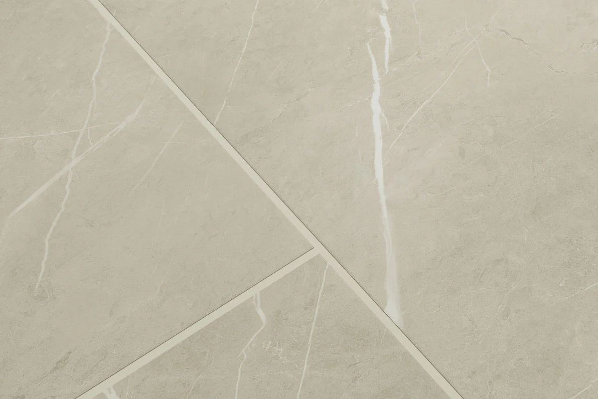 Audacity Rigid Core Pre-Grout Click Vinyl Flooring Cream Stone Tile Built-In Underlay - Image 3