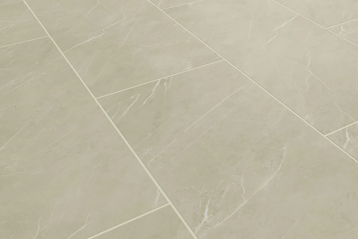Audacity Rigid Core Pre-Grout Click Vinyl Flooring Cream Stone Tile Built-In Underlay - Image 4