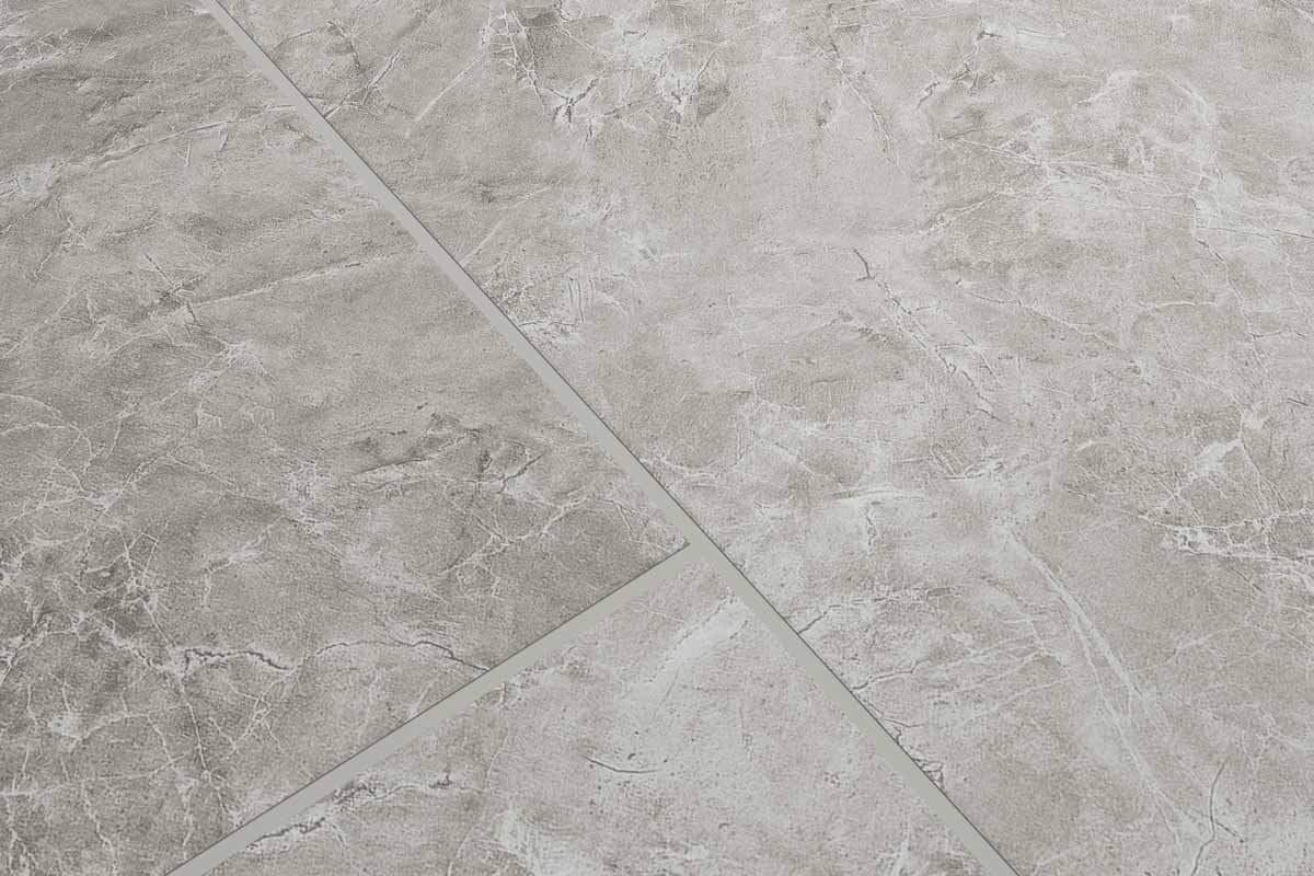 Audacity Rigid Core Pre-Grout Click Vinyl Flooring Grey Marble Tile - Image 3