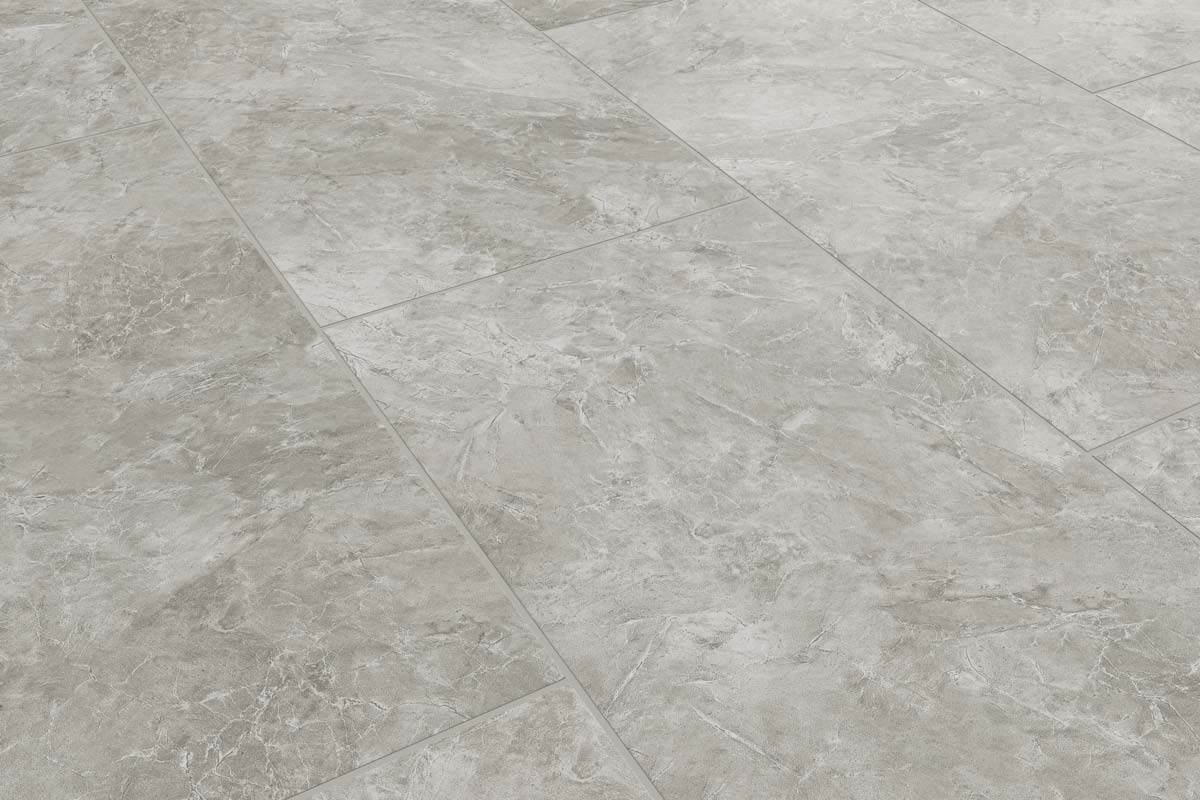 Audacity Rigid Core Pre-Grout Click Vinyl Flooring Grey Marble Tile - Image 4