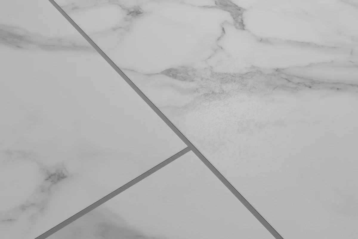 Audacity Rigid Core Pre-Grout Click Vinyl White Marble Tile Built-in Underlay - Image 3