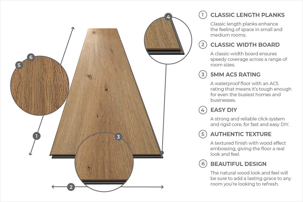 Audacity Summer Oak Plank Luxury Rigid Core Click Vinyl Flooring - Image 5