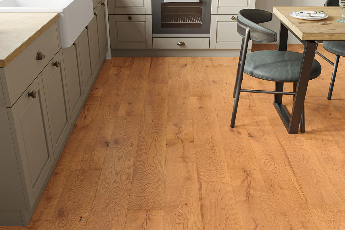 Galleria Engineered Rustic Oak Flooring 20mm x 190mm Conrad Brushed UV Lacquered - Image 2