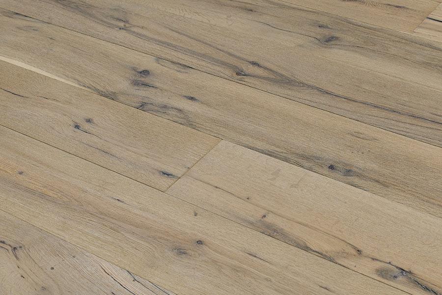 Galleria Professional Distressed Extra Rustic Engineered Oak Flooring 14mm x 190mm Buttermilk Lacquered - Image 3