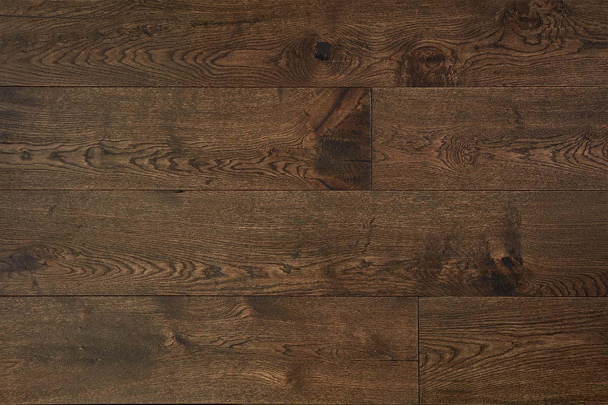 Galleria Professional Engineered European Rustic Oak Flooring 14mm x 190mm Deep Forest Brown Brown Lacquered - Image 3