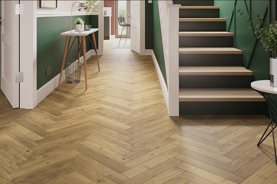 Galleria Professional Engineered Rustic Oak Herringbone Flooring 20mm x 90mm Natural Lacquered - Image 6