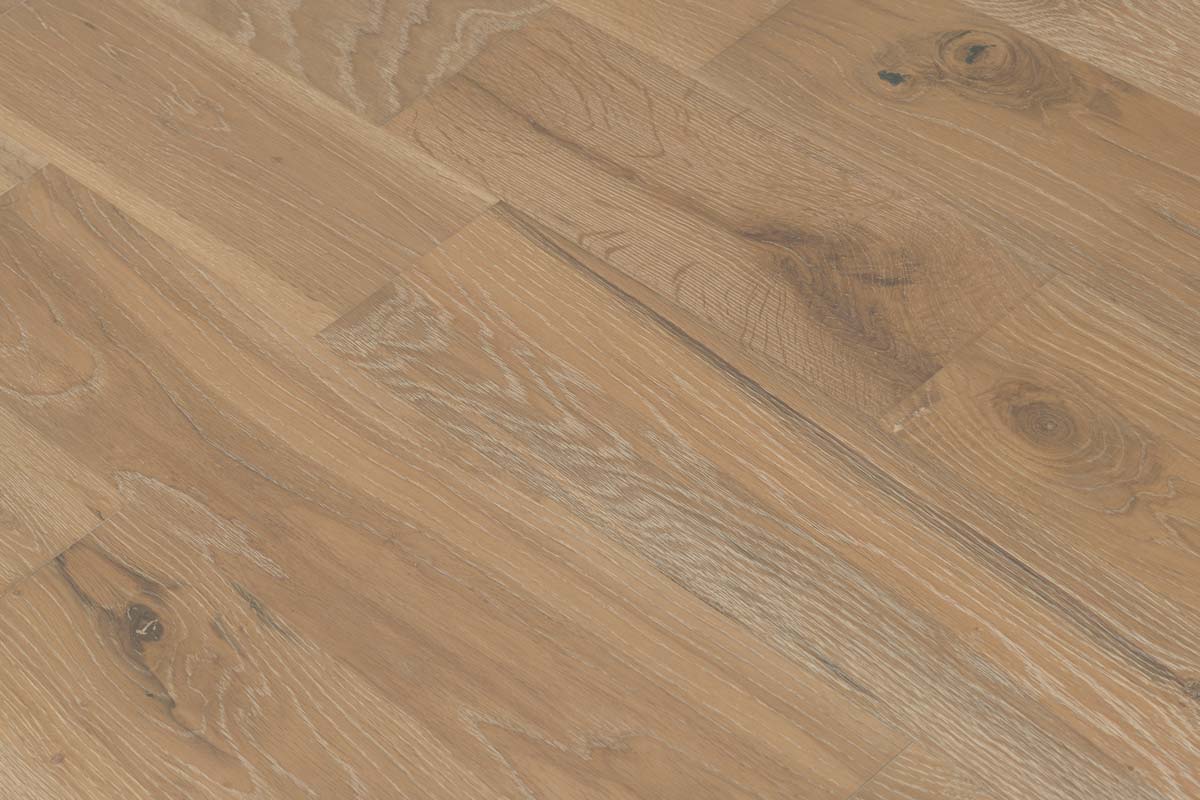 Galleria Professional Solid European Rustic Oak Flooring 18mm x 150mm Stoney Grey Brushed & Lacquered - Image 3