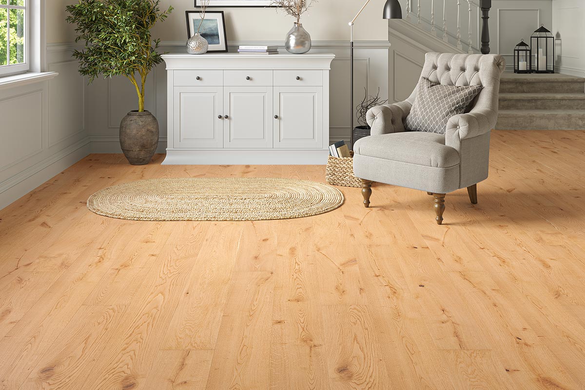 Home Choice Engineered Rustic Oak Flooring 14mm x 190mm Aspen Smooth UV Lacquered - Image 2