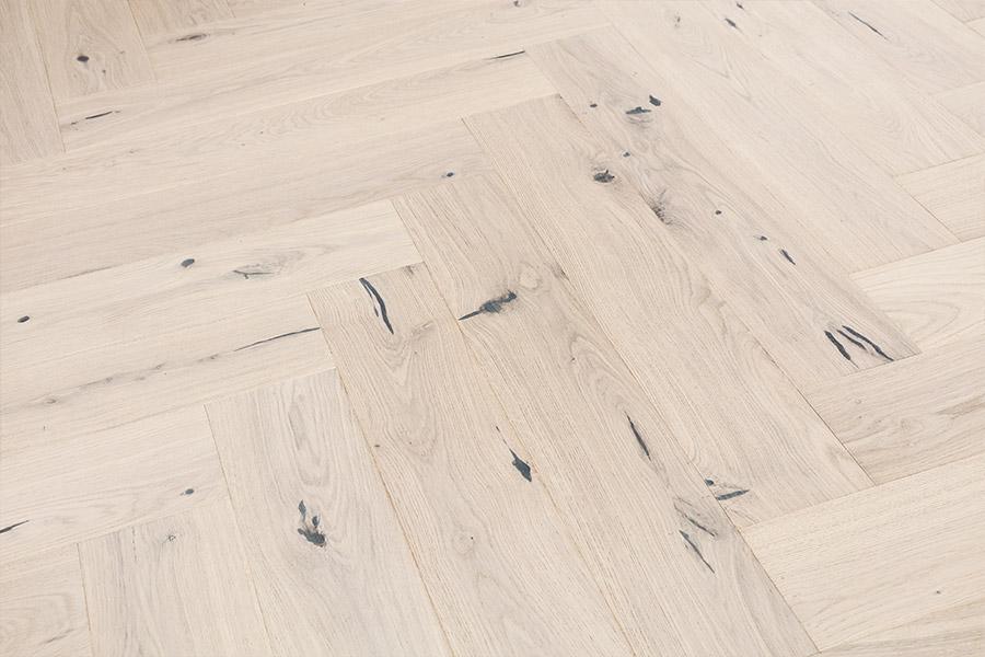 Home Choice Herringbone Engineered European Rustic Oak Flooring 14mm x 130mm Cappuccino Lacquered - Image 3
