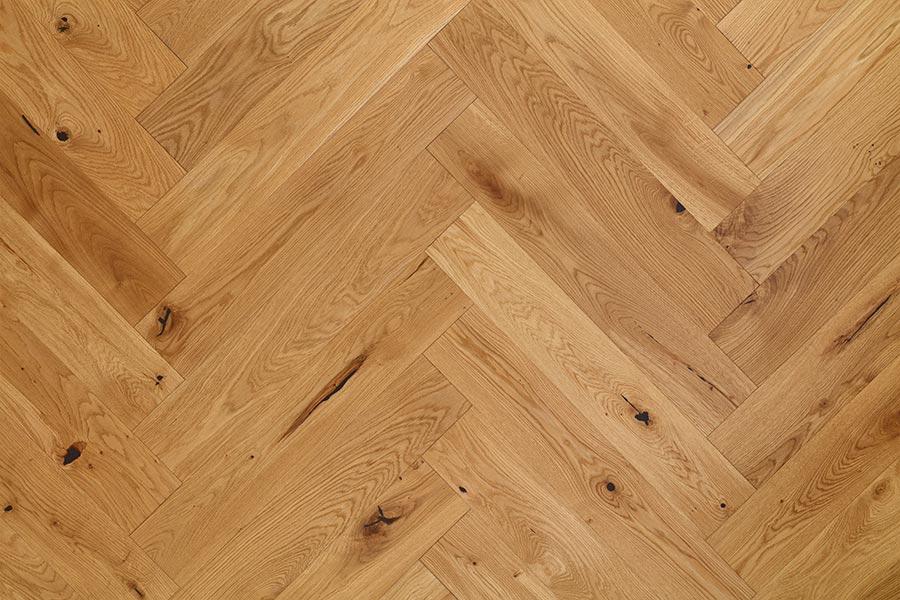 Home Choice Herringbone Engineered European Rustic Oak Flooring 14mm x 130mm Toffee Oiled - Image 2