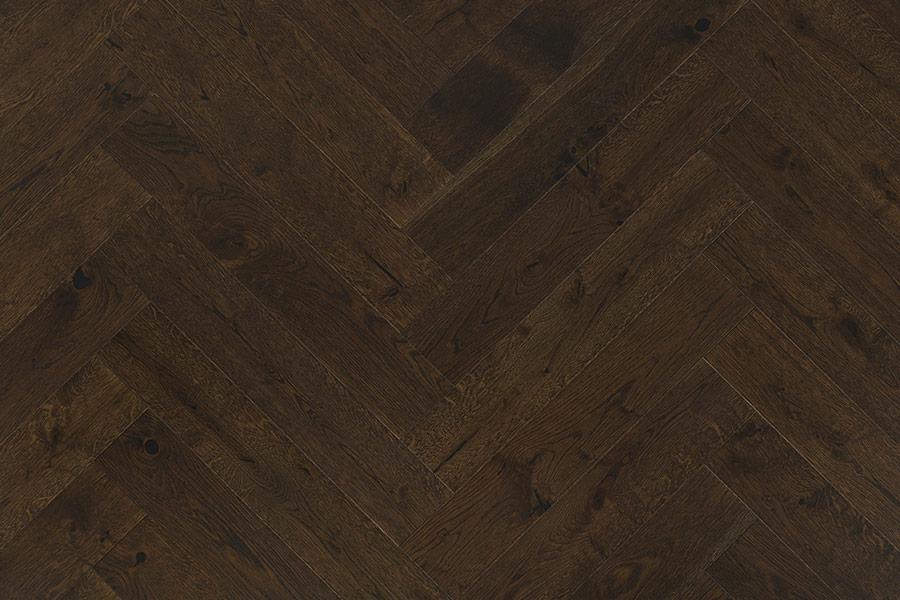 Home Choice Herringbone Engineered Rustic Oak Flooring 14mm x 130mm Marsala Brushed & Lacquered - Image 5