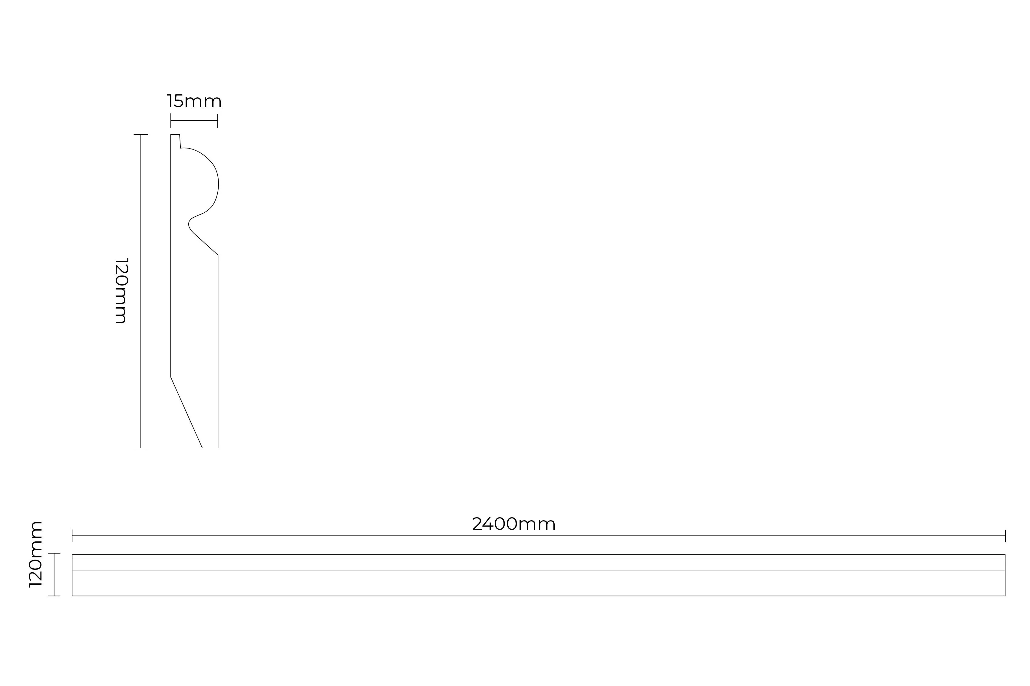 Series Laminate 2.4m Pure White Skirting - Image 2