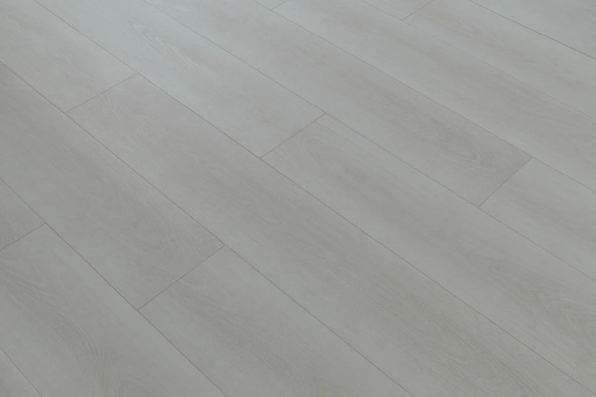 Series Woods 8mm Acoustic Laminate Arctic White Oak Built-in Underlay - Image 3