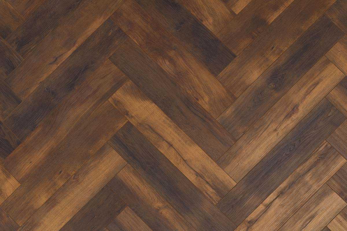 Series Woods 8mm Herringbone Laminate Flooring Praline Oak - Image 2