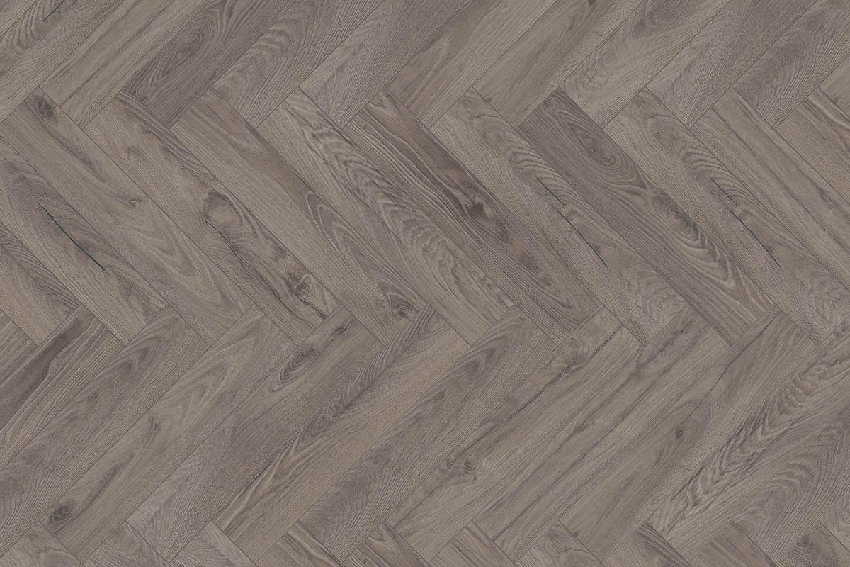 Series Woods 8mm Herringbone Laminate Flooring Sterling Grey Oak - Image 2