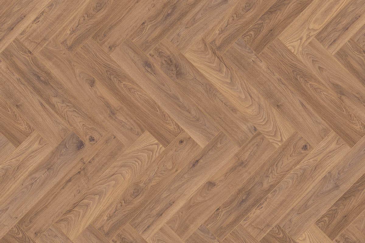 Series Woods 8mm Herringbone Laminate Flooring Warm Honey Oak - Image 2