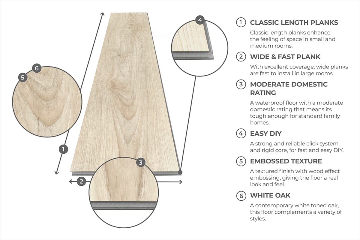Spectra Luxury Acoustic Rigid Core Click Vinyl Almond Oak Plank Built-in Underlay - Image 6