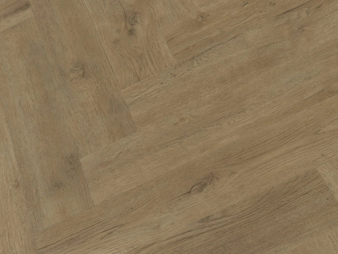 Spectra Luxury Gluedown Vinyl Flooring Biscotti Oak Herringbone - Image 2