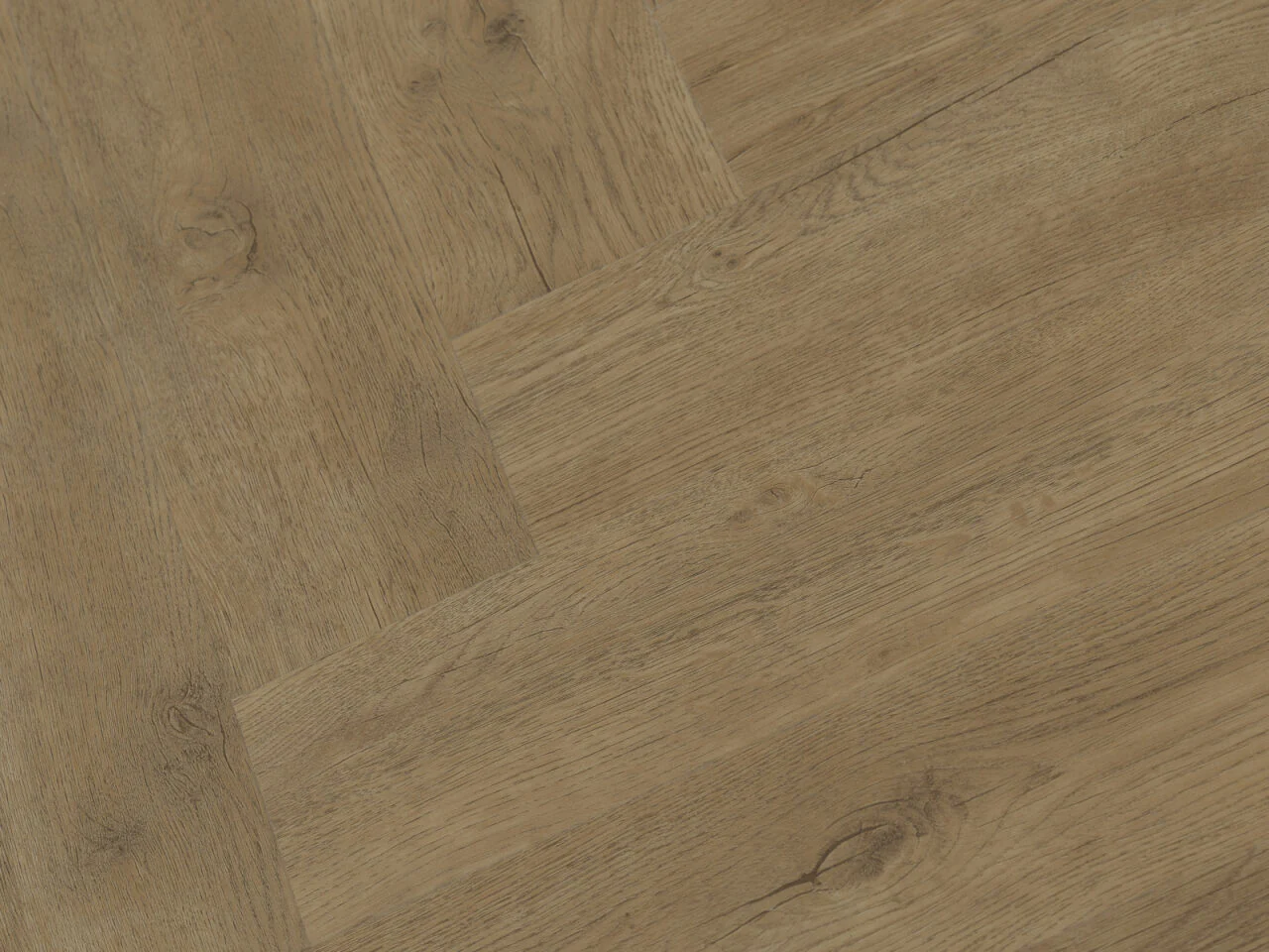 Spectra Luxury Gluedown Vinyl Flooring Biscotti Oak Herringbone - Image 3