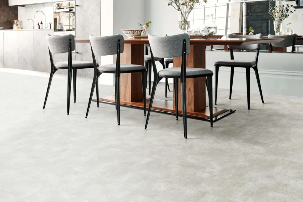 Spectra Luxury Gluedown Vinyl Flooring Chalkstone White Tile - Image 4