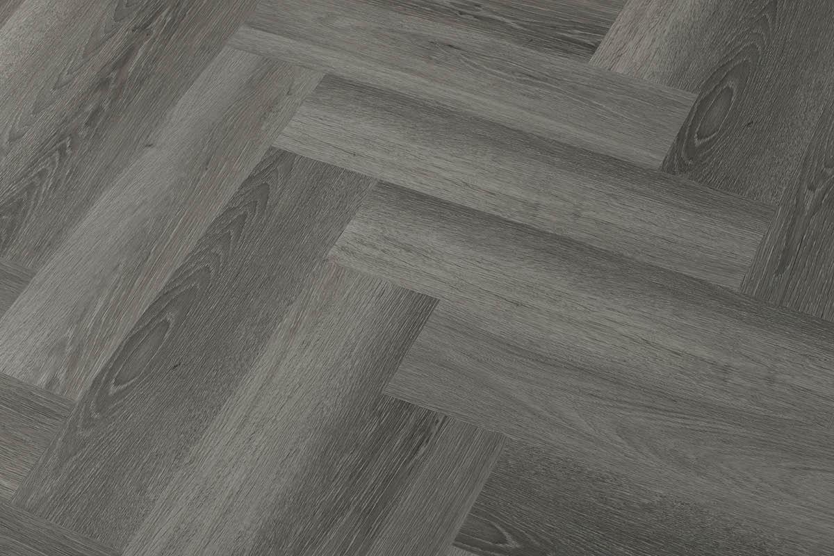 Spectra Luxury Rigid Core Click Vinyl Pewter Grey Herringbone Built-in Underlay - Image 2