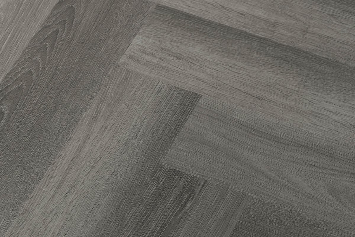 Spectra Luxury Rigid Core Click Vinyl Pewter Grey Herringbone Built-in Underlay - Image 3