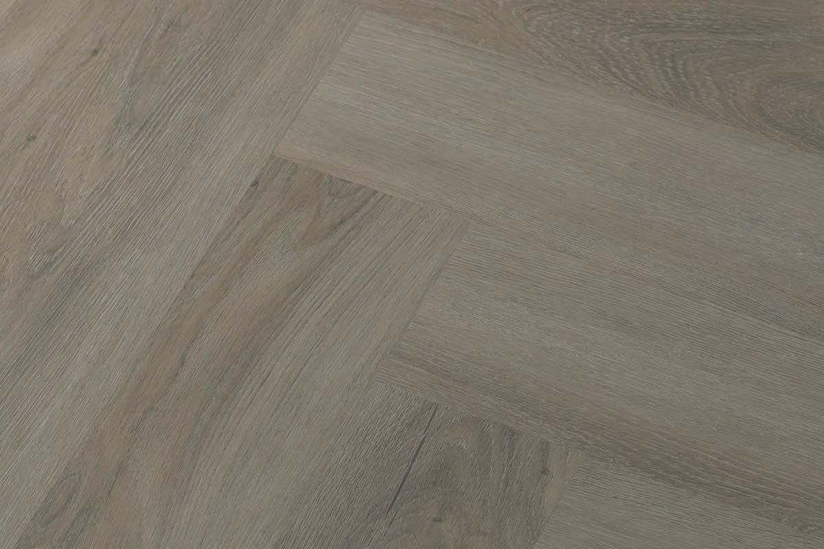 Spectra Luxury Rigid Core Click Vinyl Soft Pebble Grey Herringbone Built-in Underlay - Image 3