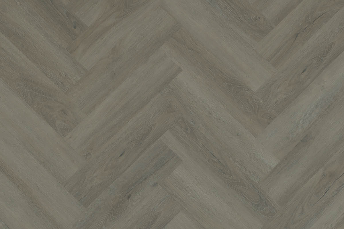 Spectra Luxury Rigid Core Click Vinyl Soft Pebble Grey Herringbone Built-in Underlay - Image 4